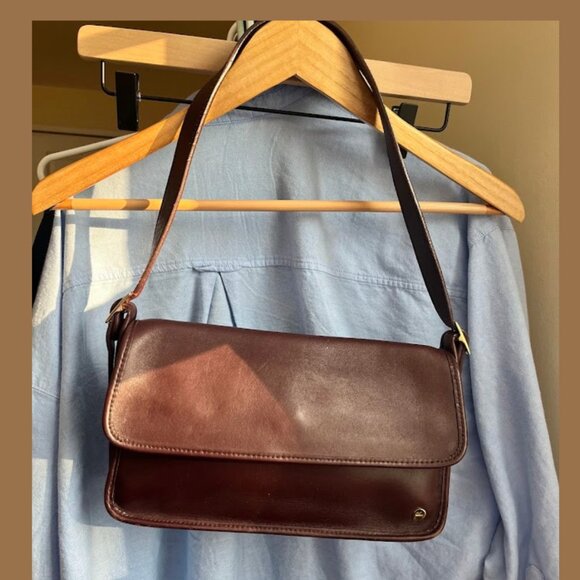 Etienne Aigner Genuine Leather Bag - Shoulder Bag- Chestnut - Picture 1 of 3